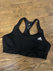Adidas  Women’s  Climalite Solid  black sports bra Medium