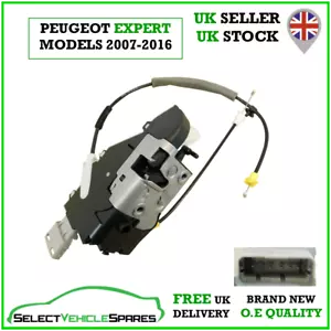 OE NEW PEUGEOT EXPERT MK2 DRIVERS SIDE RIGHT FRONT DOOR LOCK 2007-2016 - Picture 1 of 5