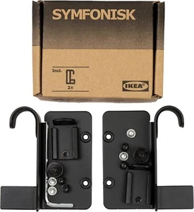 Lot of 2 Boxes Ikea SYMFONISK Speaker Hooks Hangers Black 504.443.25 SEALED - Picture 1 of 4