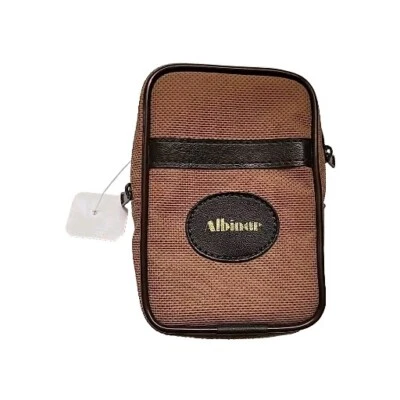 Vtg Albinar Camera Bag Case, Zipper Pocket Belt Loop Holder Brown  - Image 1 of 4