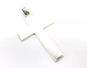 Taxco, Mexican 925 Sterling Silver Cross Pendant Top. 15.6 grams - Picture 1 of 11