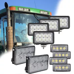 Set of LED work lights For John Deere Tractor 7200 7400 7600 7700 7800 7810 - Picture 1 of 9