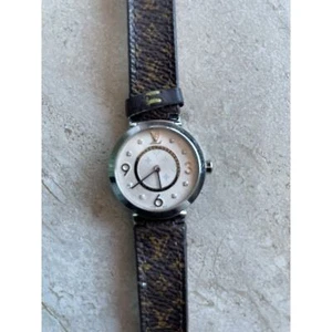LOUIS VUITTON Tambour Monogramma Slim, Quarzo, 28mm, Acciaio Inox Usato - Foto 1 di 12