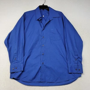 Duck Head Shirt Mens Extra Large Blue Button Up Work Wrinkle Free Long Sleeve - Picture 1 of 9