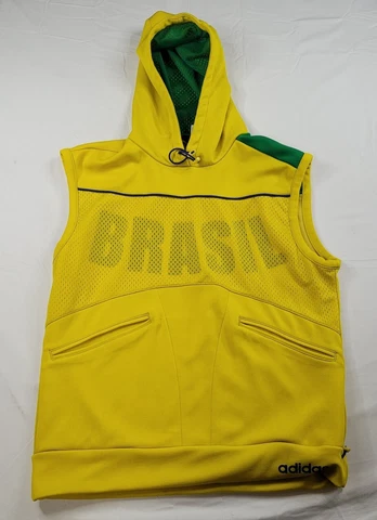 Adidas Brazil Brasil Hoodie Men Medium FIFA World Cup Futbol Soccer Sleeveless M Cover