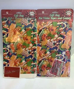Vintage Weihnachten Geschenktüten für Videokassetten/Spiele Verpackung versiegelt American Greetings - Bild 1 von 11