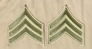 US Army WWII Summer Sergeant Chevrons, New Reproduction, 1 Pair - Picture 1 of 1
