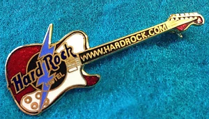 GUITARRA EN LÍNEA LAS VEGAS HOTEL LIGHTNING BOLT RED TELECASTER PIN Hard Rock Café - Imagen 1 de 1