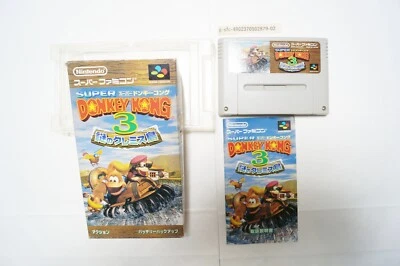 Super Donkey Kong 3 The Lost Levels Nazo no Kuremisutou 1996 Box Manual Nintendo - Image 1 of 2