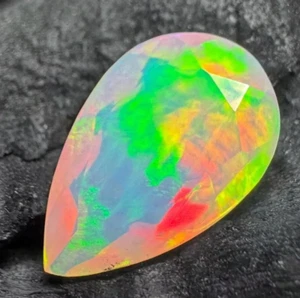 5.60 Ct+ Natural Ethiopian Fire Opal Certified Play of Color Untreated Gemstone - Picture 1 of 4