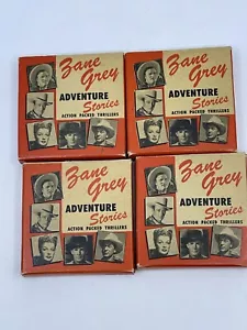 ZANE GREY ADVENTURE STORIES 8MM FILM Lot Of 4 1930s Sears Roebuck Western - Picture 1 of 3