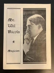 Vintage Mr. Wil Nicola The Master Magician Program Flyer 11x8 - Picture 1 of 3
