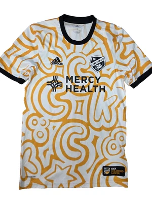 Camiseta Adidas Aeroready Fútbol MLS Cincinnati FC en Blanco y Amarillo Talla S Foto 1 de 4