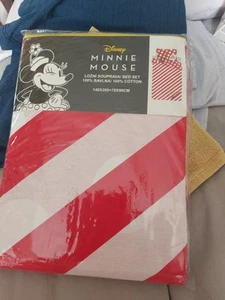 Disney Minnie Mouse Single Duvet Set Oh Gosh Striped / Spotted - Picture 1 of 3