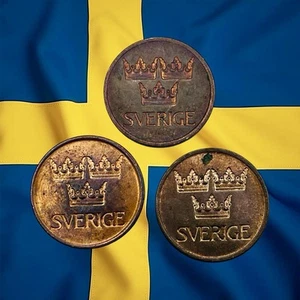 Lot von 3 Schweden 5 Erz Münzen - 1973 - Top Tönung - Kombiversand - Bild 1 von 2