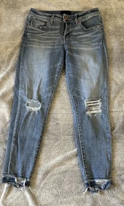 Schnalle schwarz Fit No. 53 Distressed Ankle Skinny Stretch Jeans 28x27 EUC - Bild 1 von 7