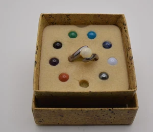 Sterling silver ring w/ interchangeable stone, signed 925 & Kirkland, Size 8 126 - Picture 1 of 9