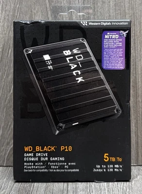 Western Digital WD Black P10 5TB External Game Hard Drive (NEW SEALED) - Image 1 of 2