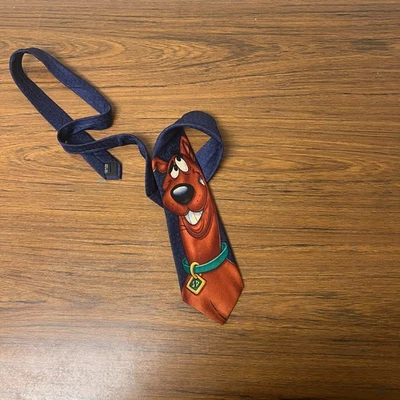 Vtg 2001 Scooby Doo Necktie Hanna Barbera Scooby-Doo! Cartoon Network Blue - Image 1 of 2