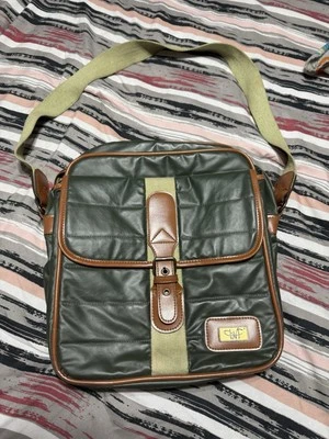 Bolso Mensajero De Colección Dianne Von Furstenberg Viaje Noche Verde/Marrón DVF Foto 1 de 4