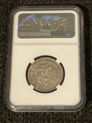 1919 MEXICO 50 CENTAVOS 0.72 Silver COIN NGC MS-63. - Image 1 of 2