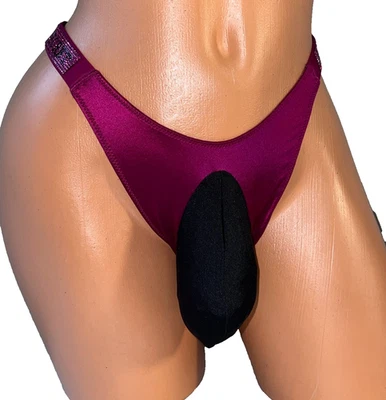 V@CTORIAS SECOND SKIN BERRY BLING THONG BIKINI SISSY POUCH PANTIES MEN 28-40 M - Image 1 of 4