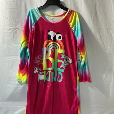 Vestido de Dormir Wonder Nation Niñas XL 14/16 PLUS Arco Iris Manga Larga SÉ AMABLE NUEVO Foto 1 de 4
