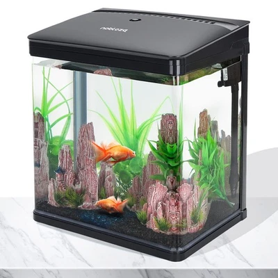 Nobleza Nano Acquario in Vetro per Pesci Acqua Tropicali con Illuminazione a LED - Immagine 1 di 4