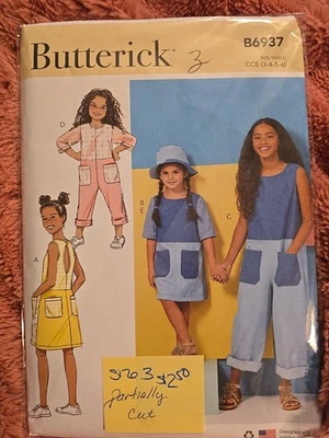 McCall's Girl's Jumper & Dress 6937 Sewing Pattern Cut Size 3 - Image 1 of 2