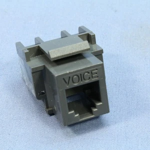 Cooper ASPIRE Silver Granite Cat3 Snap-In Modular Voice Jack 6-Position 9556SG - Picture 1 of 8