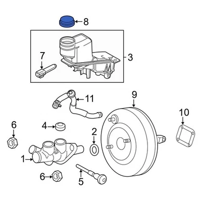 For Ford Fusion 2006-2012 Ford 6E5Z2162AA Brake Master Cylinder Reservoir Cap Foto 1 de 4