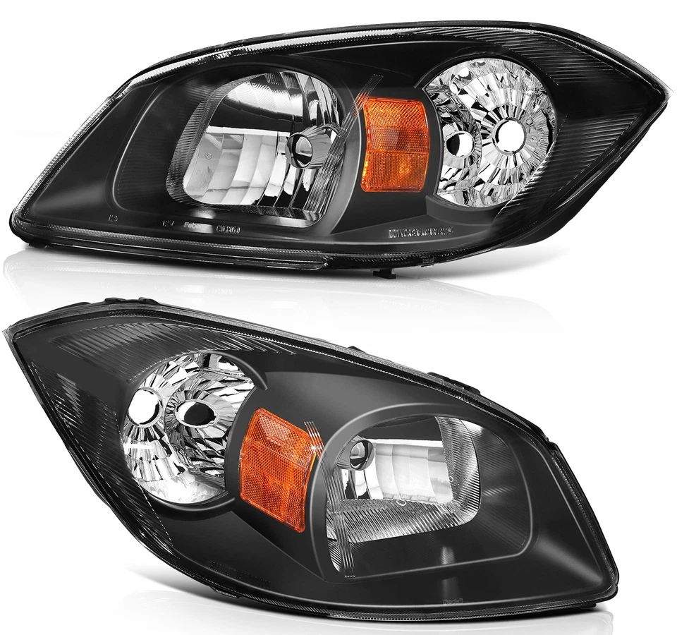 Par de montaje de faros negros para CHEVY COBALT 07-09 Pontiac G5 05-10 Foto 1 de 4