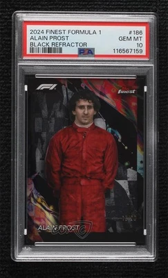 2024 Finest Formula 1 Uncommon Black Refractor /20 Alain Prost PSA 10 GEM MT HOF - Image 1 of 2