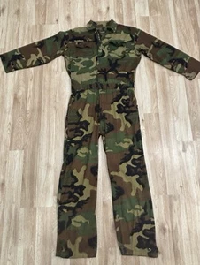 Vintage Hunters Choice Coveralls Mens Small Green Woodland Camo Lightweight - Picture 1 of 21