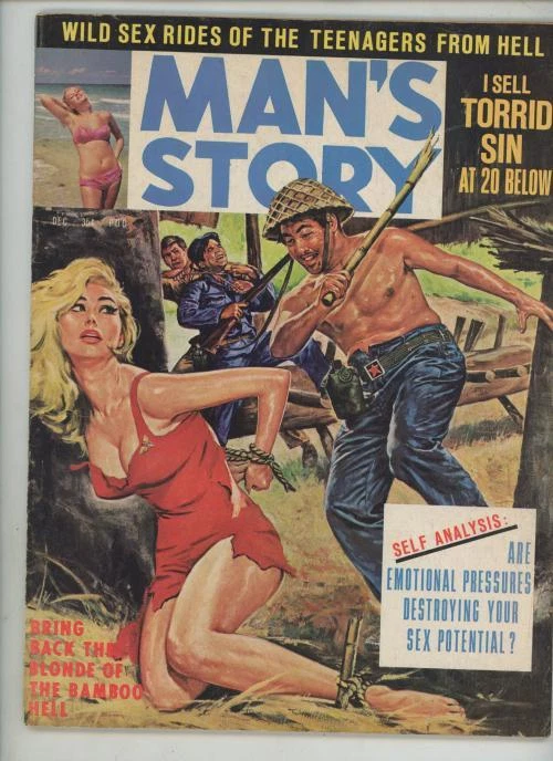Man's Story Dec 1965 Wild GGA Cover Foto 1 de 1