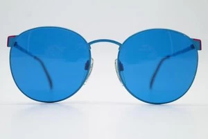 Gafas de sol vintage Silhouette 6042/40 azul rojo ovaladas gafas de sol - Imagen 1 de 6