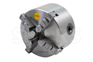 4" 4 Jaw Self Centering Lathe Chuck with 2 Set Jaws + .003" TIR Certificate L[ - Picture 1 of 7