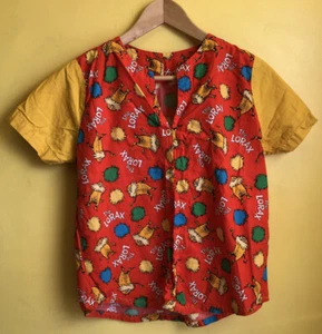 Dr Seuss The Lorax 1971 Robert Kaufman Fabric Handmade Child's Top Vintage - Picture 1 of 11