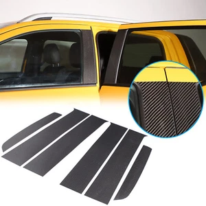 Carbon Fiber For Ford Ranger Raptor 2023-2024 Window Center Pillar Panel Sticker - Picture 1 of 12