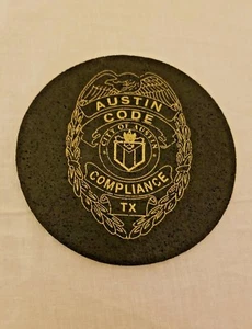 Austin Texas Code Compliance Rubber Coaster - Picture 1 of 3