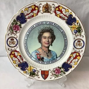 Aynsley Collectors Plate - Queen Elizabeth II Golden Jubilee 2002 - Boxed Plate - Picture 1 of 6