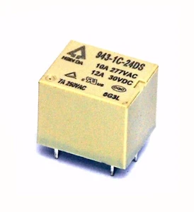 50pc Hsin Da Relay 943-1C-24DS SPDT (1C) 10A 277VAC Coil= 24V 18.9x15x15.5mm - Picture 1 of 8