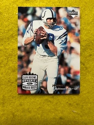 JOHNNY UNITAS COLTS ,1998 UD LEGENDS , SUPERBOWL MEMORIES NFL FOOTBALL CARD 183 - Image 1 of 2