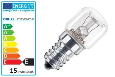 Philips Backofenlampe Glühbirne Glühlampe Backofen 15W E14 Backofenglühbirne 15  - Bild 1 von 3