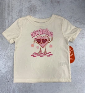 3T Wonder Nation Valentine's Day short sleeved T-shirt Follow your heart - Picture 1 of 1