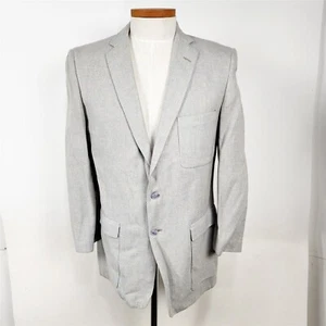 Traje Abrigo Chaqueta Deportiva Blazer 40L Vintage Brooks Gris 2 Botones Para Hombre - Imagen 1 de 7