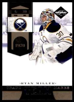 2011-12 PANINI LIMITED TEAM TRADEMARKS RYAN MILLER 061/299 BUFFALO SABRES #10 - Image 1 of 2