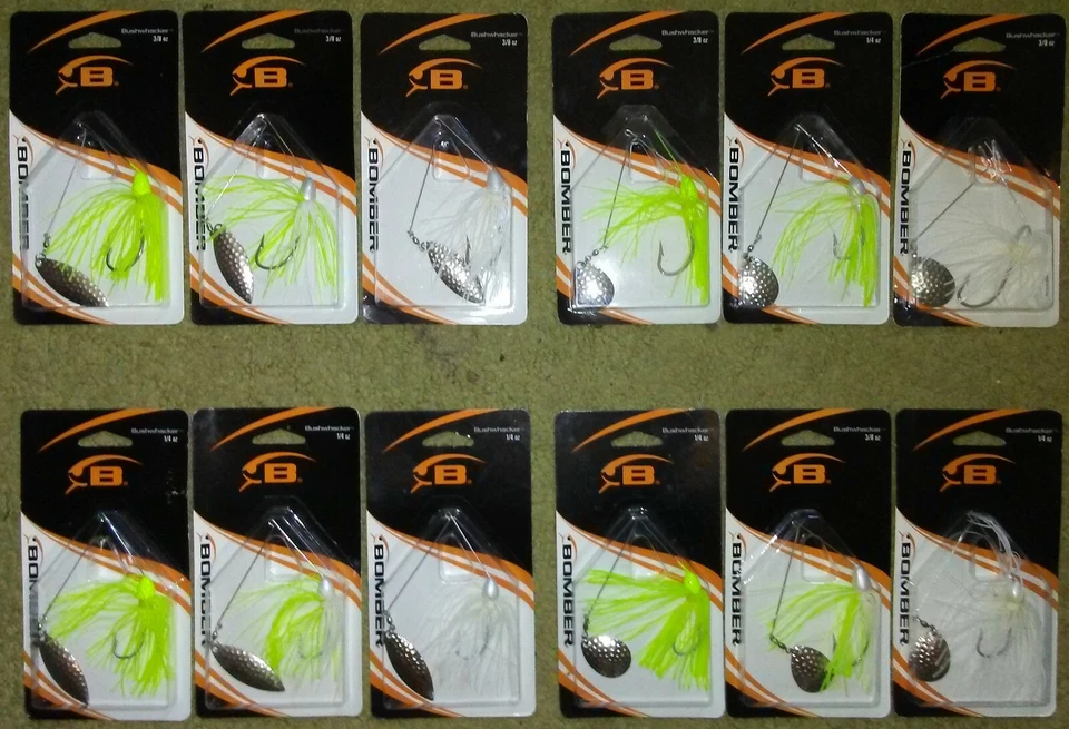 12~SAUCE PLATEADO+COLORADO (6) 1/4 oz. + (6) 3/8 oz. ~ Bombardero Bushwhacker en 3 colores Foto 1 de 1