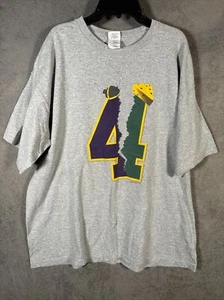 Packers Vikings Graphic Shirt Mens XL Gray Brett Favre 2009 Crew Neck NFL Y2K - Picture 1 of 10