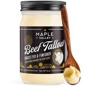 Rendered Grass Fed Beef Tallow 14oz | Maple Valley | USDA Inspected | Made in US - Picture 1 of 7